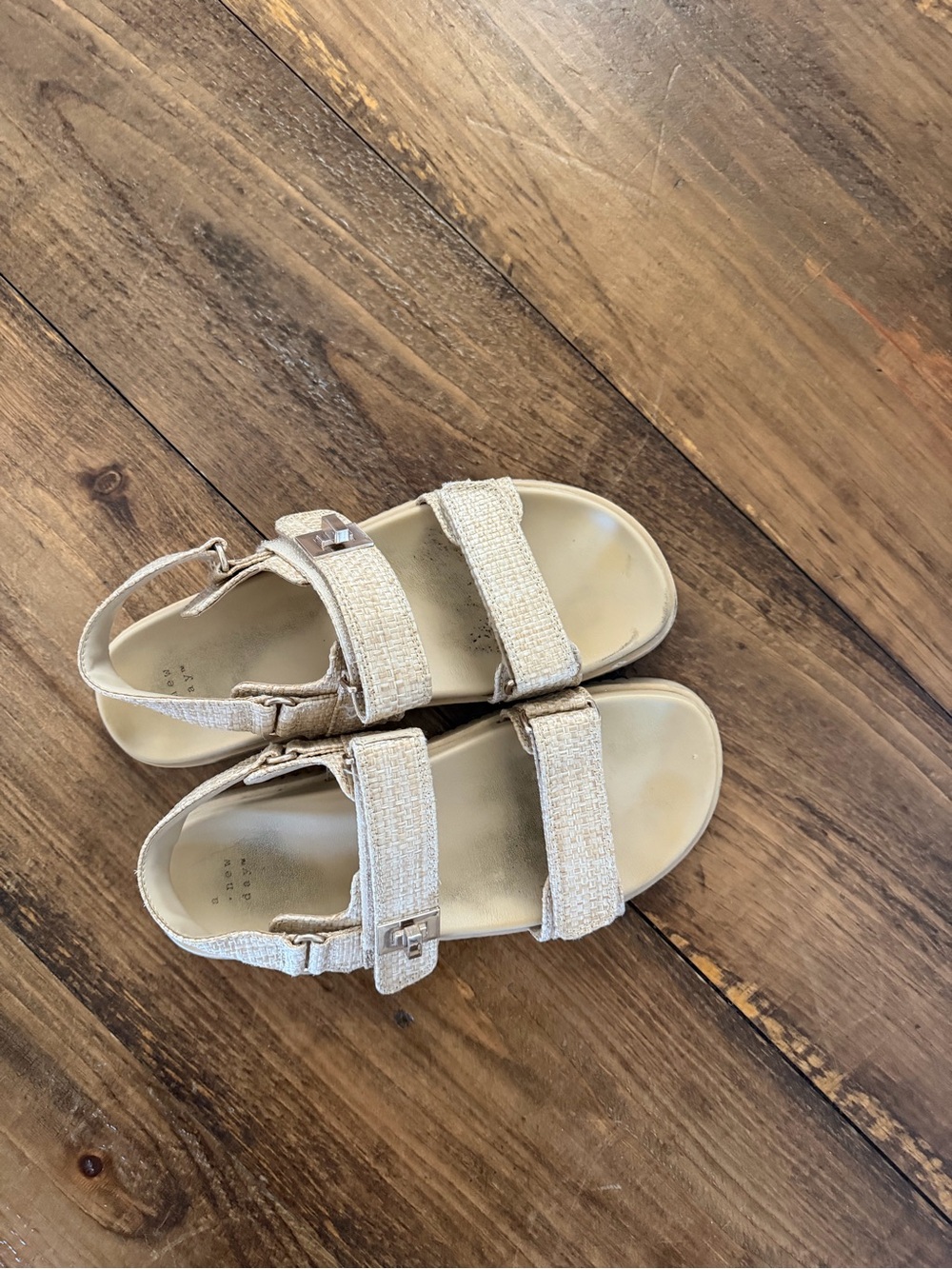 Womenβs Beige Adjustable Strap Sandals